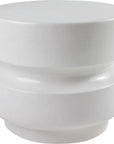 Balance Garden Stool 18" - White Outdoor End Table - LOOMLAN - Seasonal Living - Garden Stools