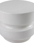 Balance Garden Stool 18" - White Outdoor End Table - LOOMLAN - Seasonal Living - Garden Stools