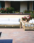 Bali Outdoor Patio Lounge Chair Teak Olefin Cushion - LOOMLAN - Artesia - Outdoor Lounge Chairs