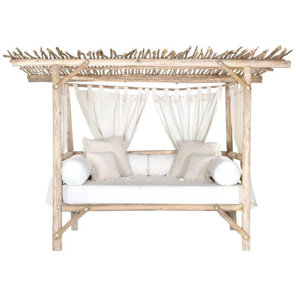 Bali Teak Cabana Daybed for Outdoor Living - Large - LOOMLAN - LOOMLAN - Outdoor Daybeds