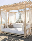 Bali Teak Cabana Daybed for Outdoor Living - Medium - LOOMLAN - LOOMLAN - Outdoor Daybeds