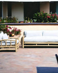 Bali Teak Wood Outdoor Couch Sofa Marine - Grade Cushions - LOOMLAN - Artesia - Outdoor Sofas & Loveseats