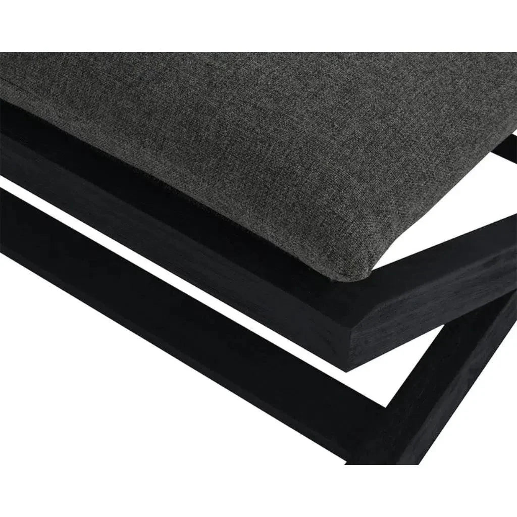Bari Fabric Modern Stool - LOOMLAN - SUNPAN - Outdoor Ottomans