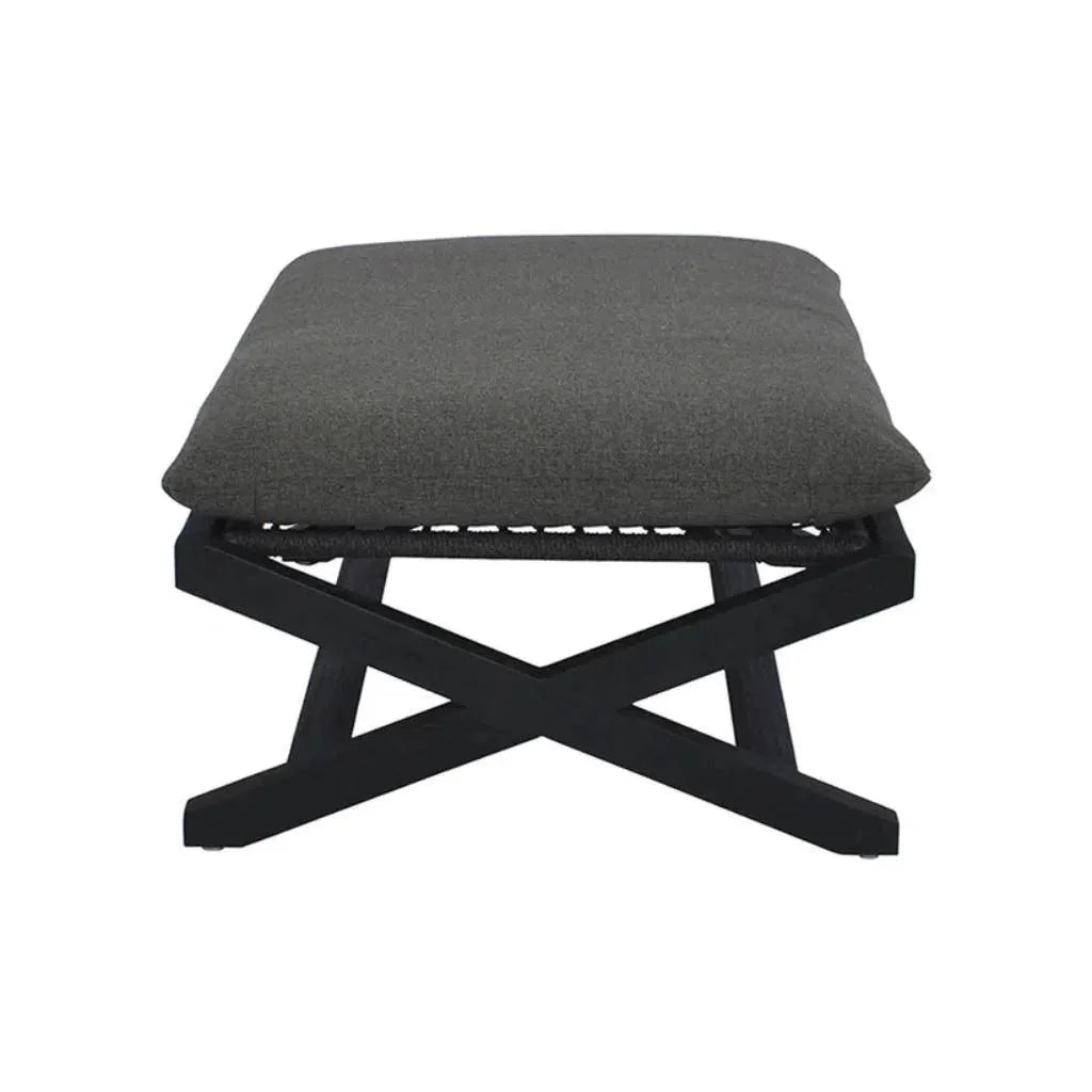 Bari Fabric Modern Stool - LOOMLAN - SUNPAN - Outdoor Ottomans