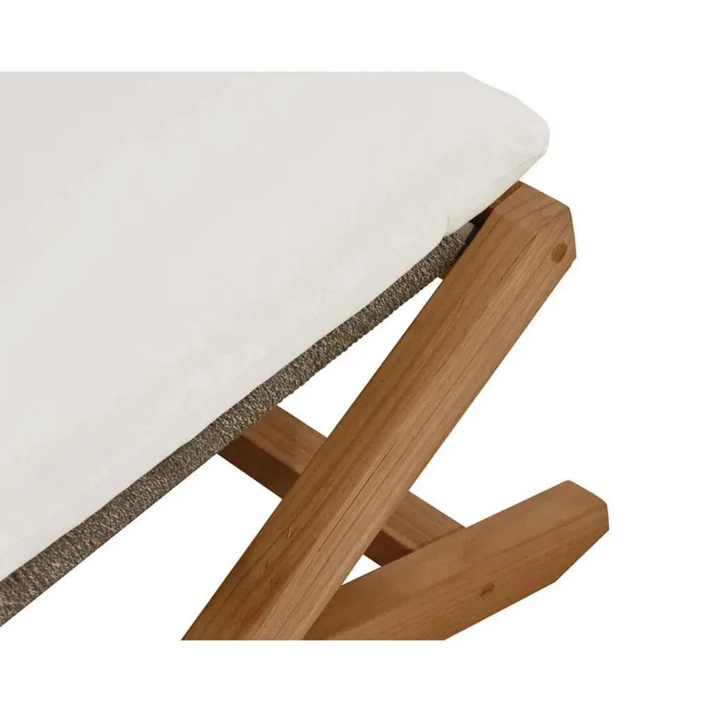 Bari Fabric Modern Stool - LOOMLAN - SUNPAN - Outdoor Ottomans