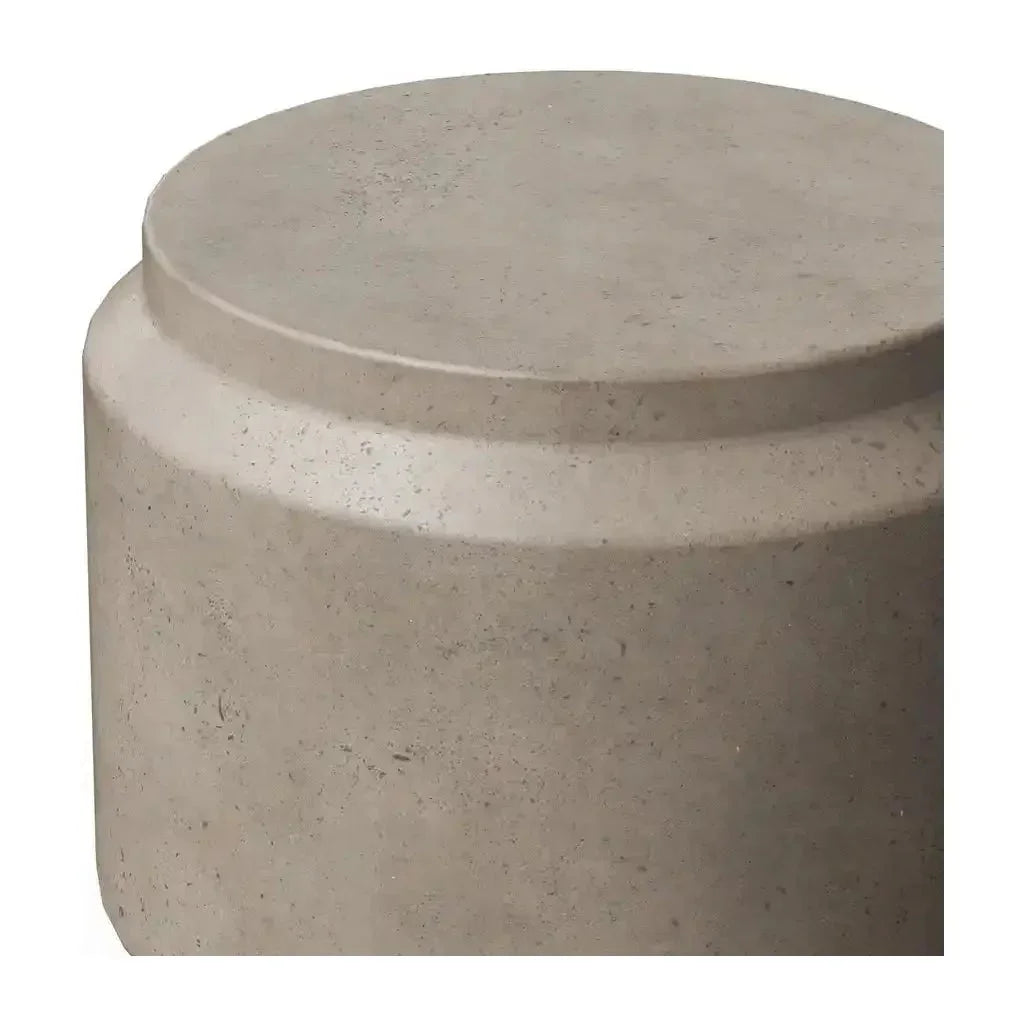 Barrel Concrete Made Stylish Outdoor Stool - LOOMLAN - Urbia - Garden Stools