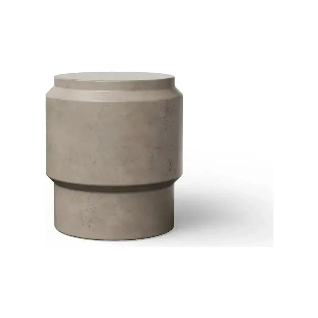 Barrel Concrete Made Stylish Outdoor Stool - LOOMLAN - Urbia - Garden Stools