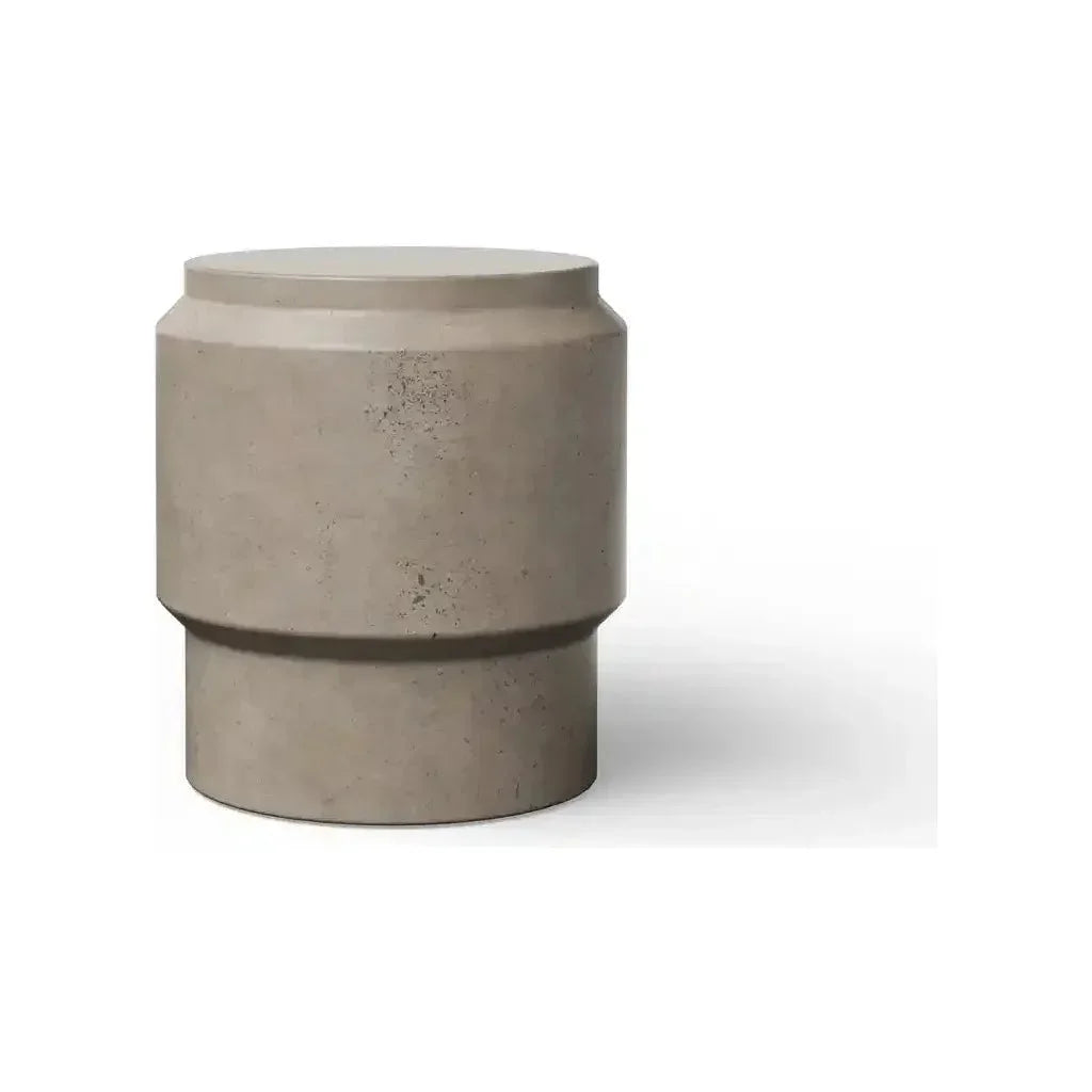 Barrel Concrete Made Stylish Outdoor Stool - LOOMLAN - Urbia - Garden Stools