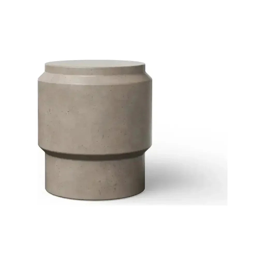 Barrel Concrete Made Stylish Outdoor Stool - LOOMLAN - Urbia - Garden Stools