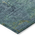 LOOMLAN Rugs Barzane Blue Washable Indoor-Outdoor Rug