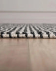 Basi 5x7 Indoor Outdoor Black Patio Rug - LOOMLAN - LOOMLAN - Outdoor Rugs