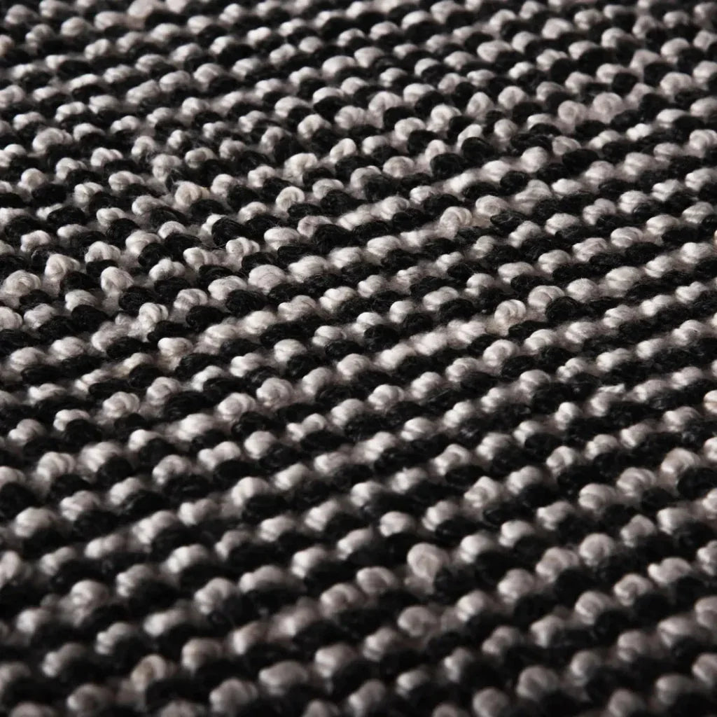Basi 5x7 Indoor Outdoor Black Patio Rug - LOOMLAN - LOOMLAN - Outdoor Rugs