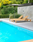 Batak Teak Wood Sun Lounger - LOOMLAN - Artesia - Outdoor Cabanas & Loungers