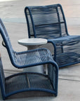 Bazaar Bone Finish Round Outdoor End Table - LOOMLAN - Sunset West - Outdoor Side Tables