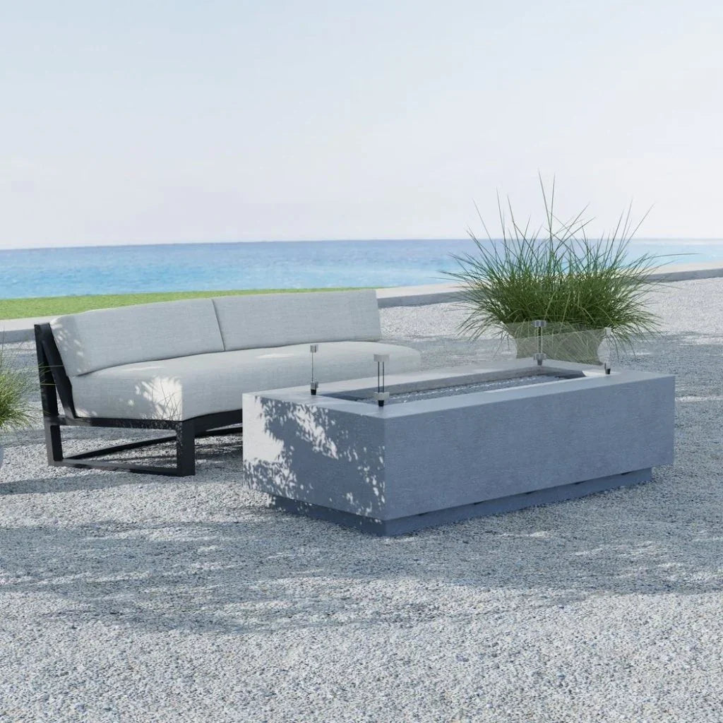 Bazaar Concrete Outdoor Fire Table - LOOMLAN - Sunset West - Outdoor Fire Tables