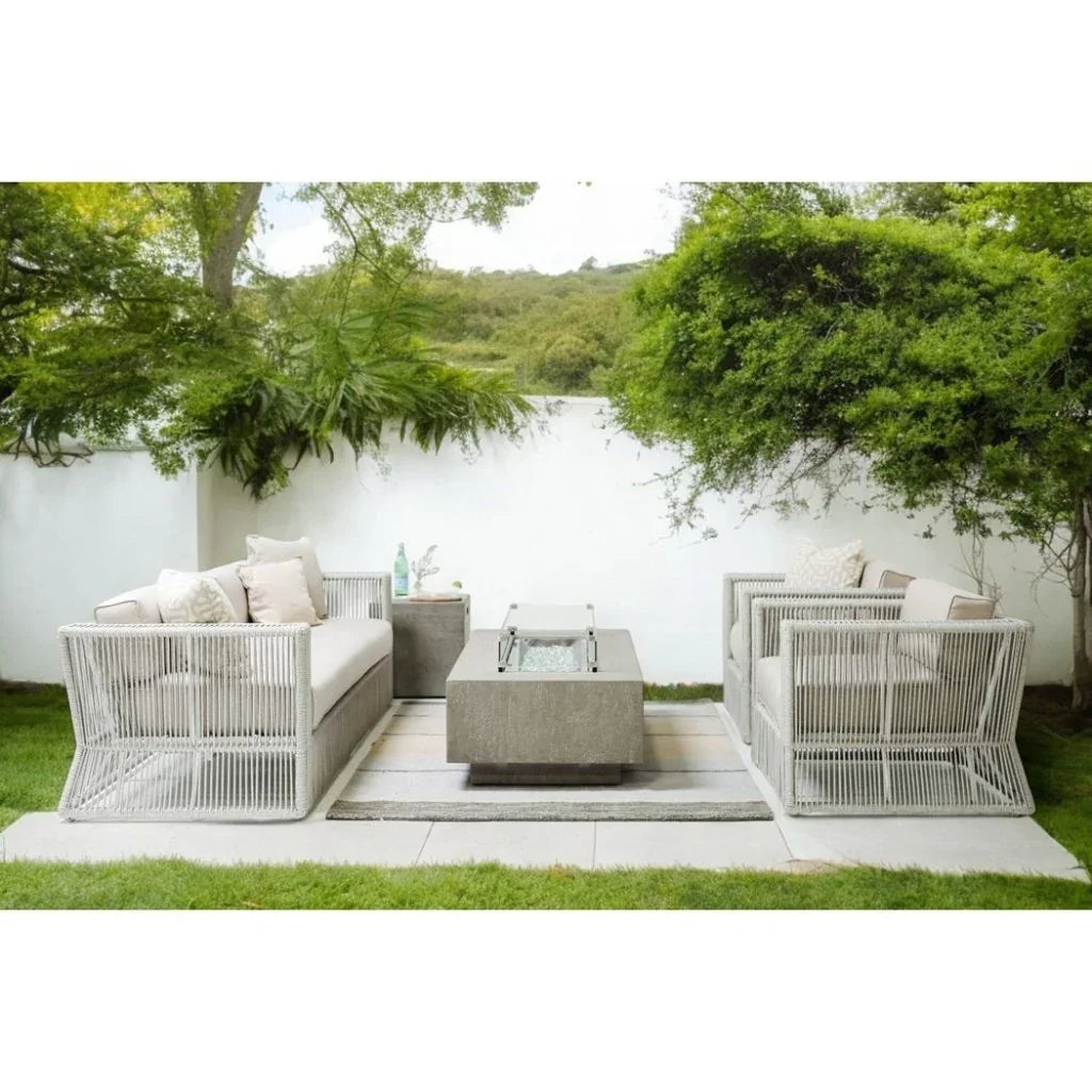 Bazaar Concrete Outdoor Fire Table - LOOMLAN - Sunset West - Outdoor Fire Tables