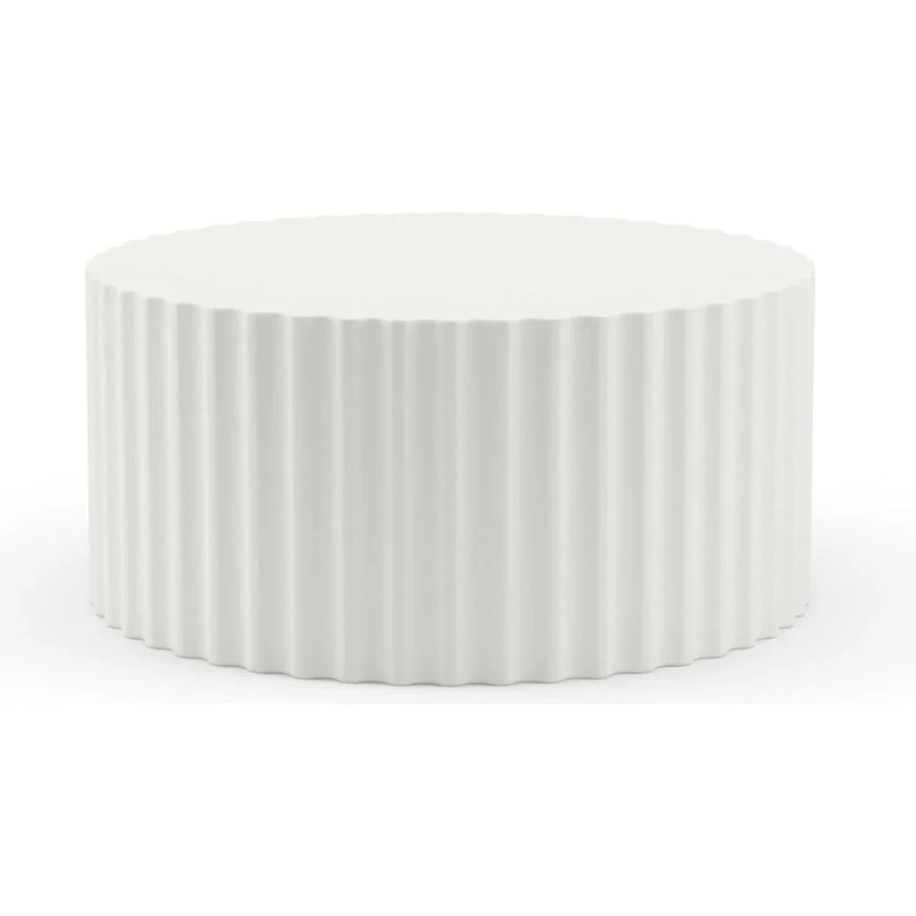 Bazaar Fluted Athena Outdoor Coffee Table - LOOMLAN - Sunset West - Outdoor Coffee Tables
