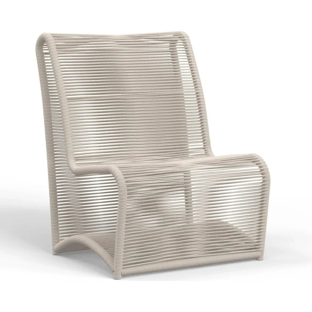 Bazaar Olefin Armless Outdoor Club Chair - LOOMLAN - Sunset West - Outdoor Accent Chairs