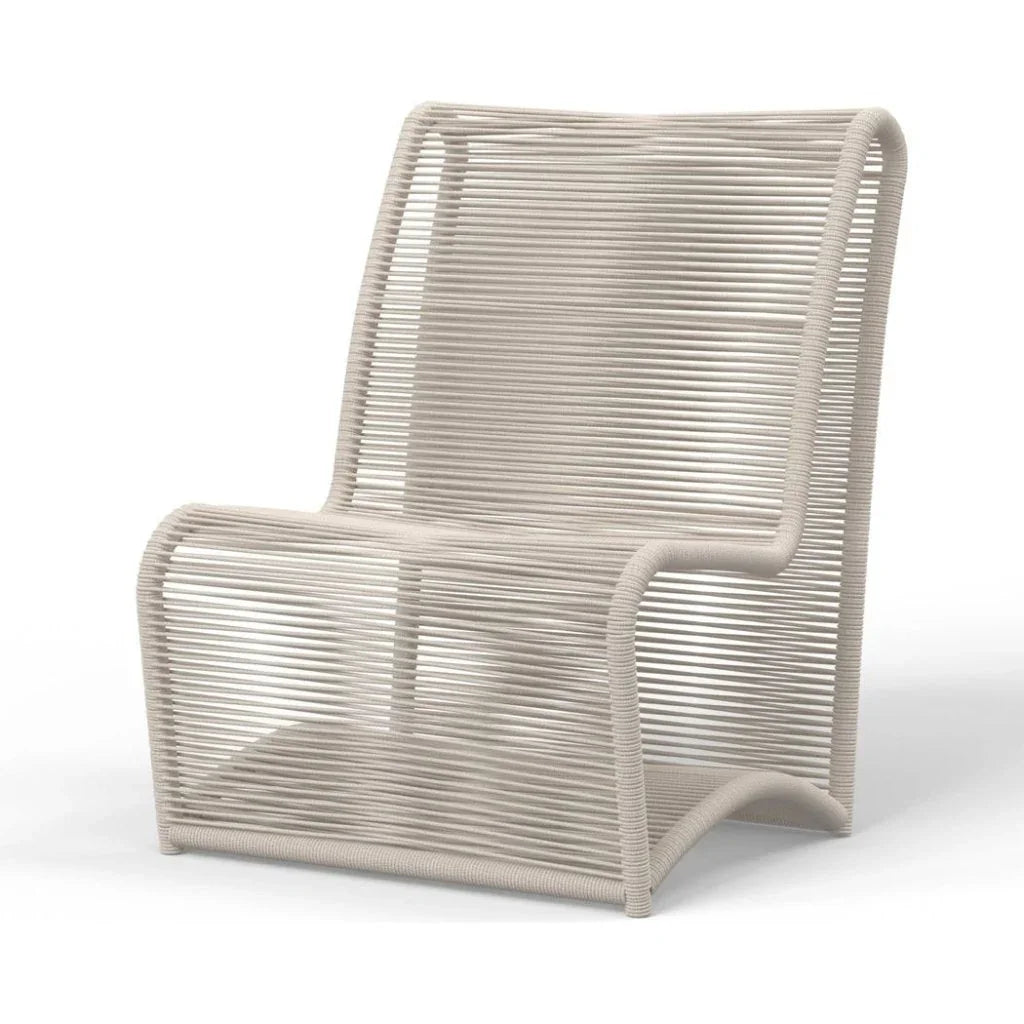 Bazaar Olefin Armless Outdoor Club Chair - LOOMLAN - Sunset West - Outdoor Accent Chairs