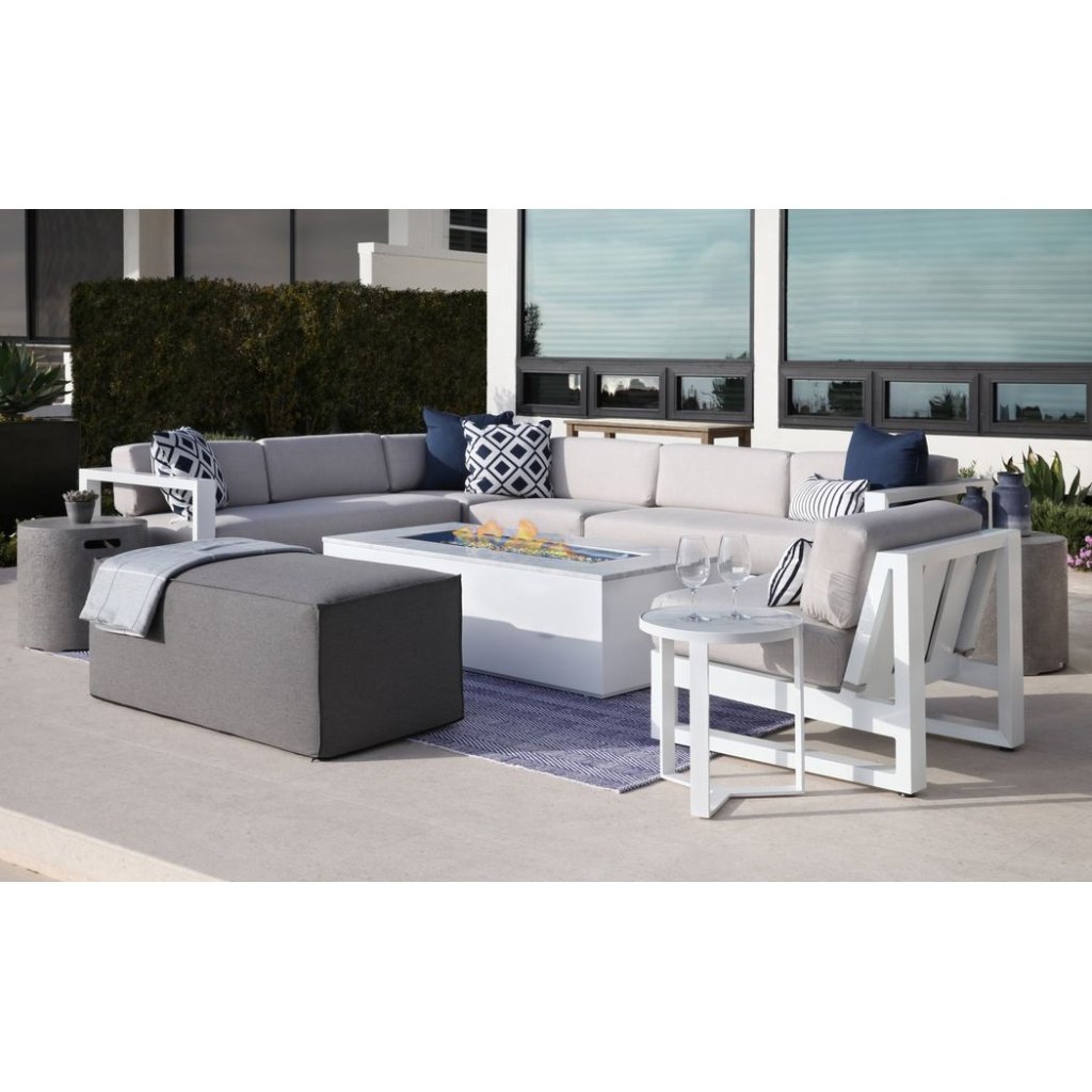 Bazaar Weatherproof Outdoor Ottoman - LOOMLAN - Sunset West - Outdoor Ottomans