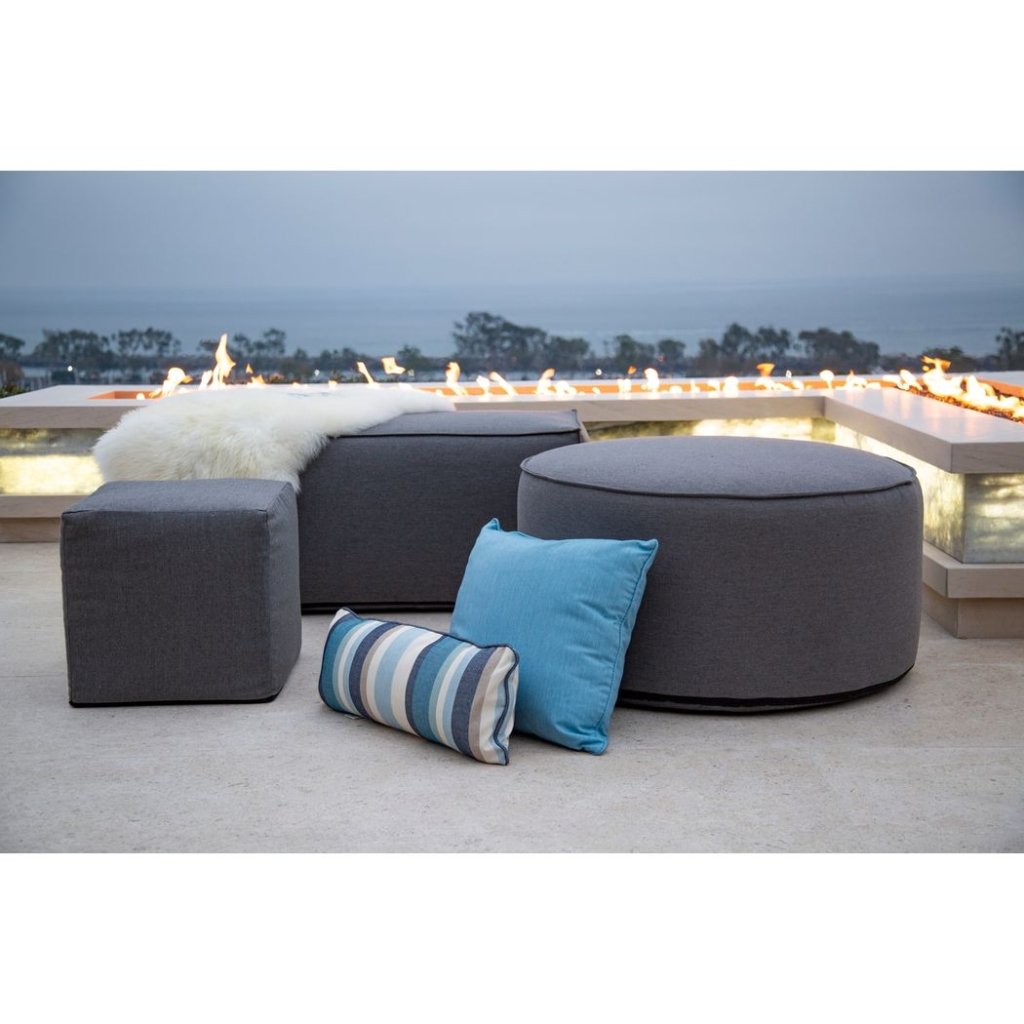 Bazaar Weatherproof Outdoor Ottoman - LOOMLAN - Sunset West - Outdoor Ottomans