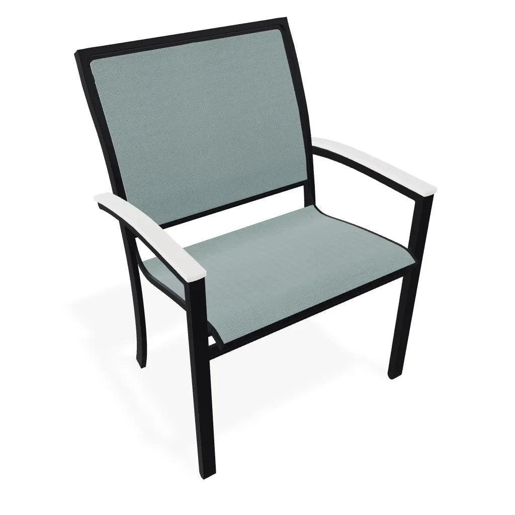 Bazza Dining Height Stacking Cafe Chair MGP Arm Accents-Outdoor Accent Chairs-Telescope-LOOMLAN