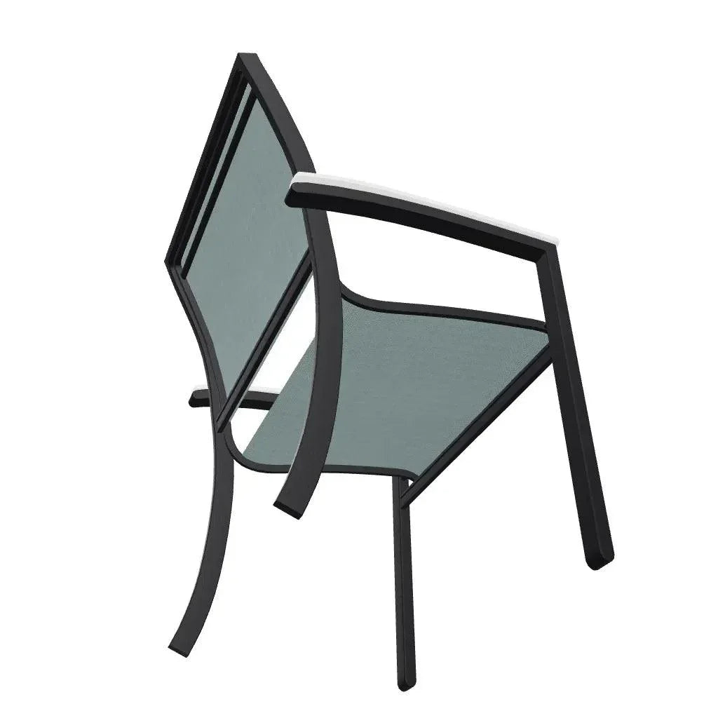 Bazza Dining Height Stacking Cafe Chair MGP Arm Accents-Outdoor Accent Chairs-Telescope-LOOMLAN