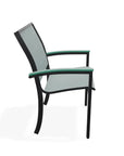 Bazza Dining Height Stacking Cafe Chair MGP Arm Accents-Outdoor Accent Chairs-Telescope-LOOMLAN