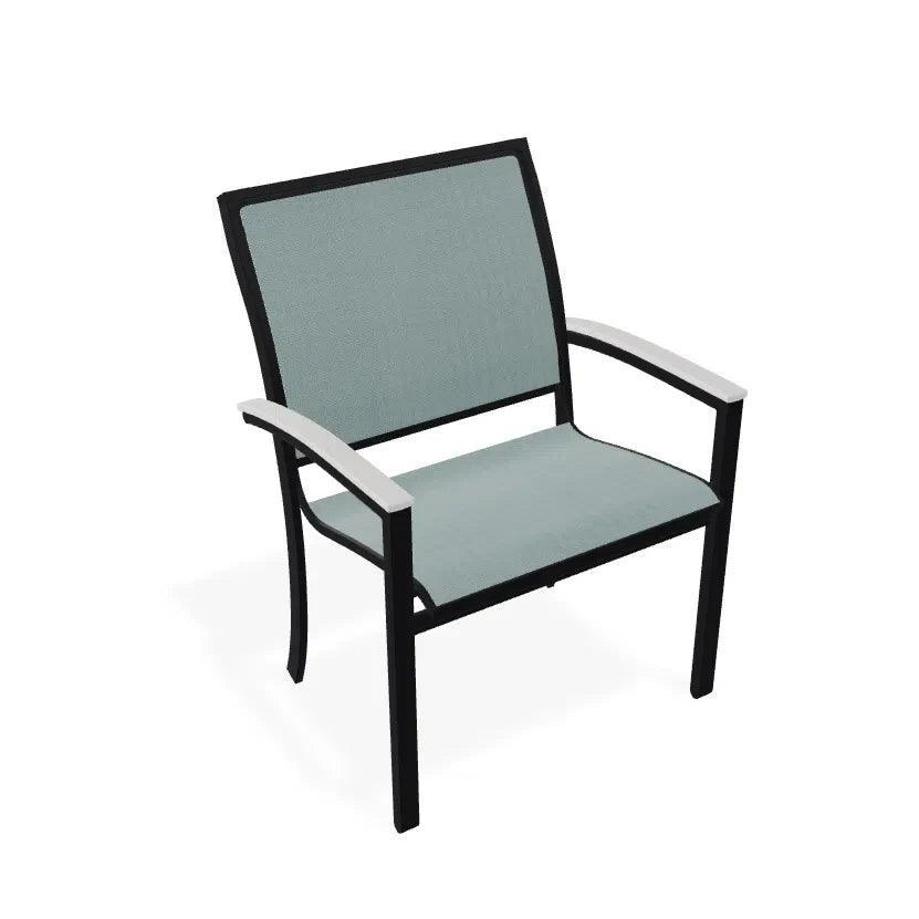 Bazza Dining Height Stacking Cafe Chair MGP Arm Accents-Outdoor Accent Chairs-Telescope-LOOMLAN