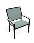 Bazza Dining Height Stacking Cafe Chair MGP Arm Accents-Outdoor Accent Chairs-Telescope-LOOMLAN