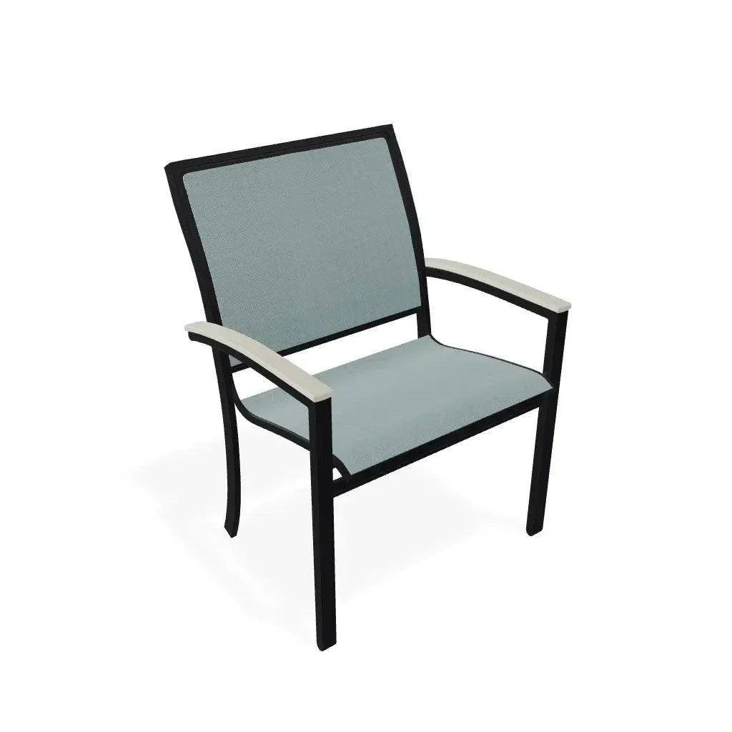 Bazza Dining Height Stacking Cafe Chair MGP Arm Accents-Outdoor Accent Chairs-Telescope-LOOMLAN