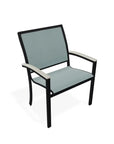 Bazza Dining Height Stacking Cafe Chair MGP Arm Accents-Outdoor Accent Chairs-Telescope-LOOMLAN