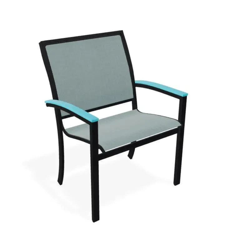 Bazza Dining Height Stacking Cafe Chair MGP Arm Accents-Outdoor Accent Chairs-Telescope-LOOMLAN