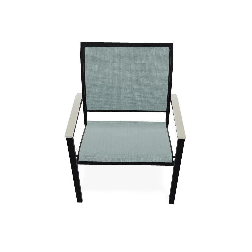 Bazza Dining Height Stacking Cafe Chair MGP Arm Accents-Outdoor Accent Chairs-Telescope-LOOMLAN