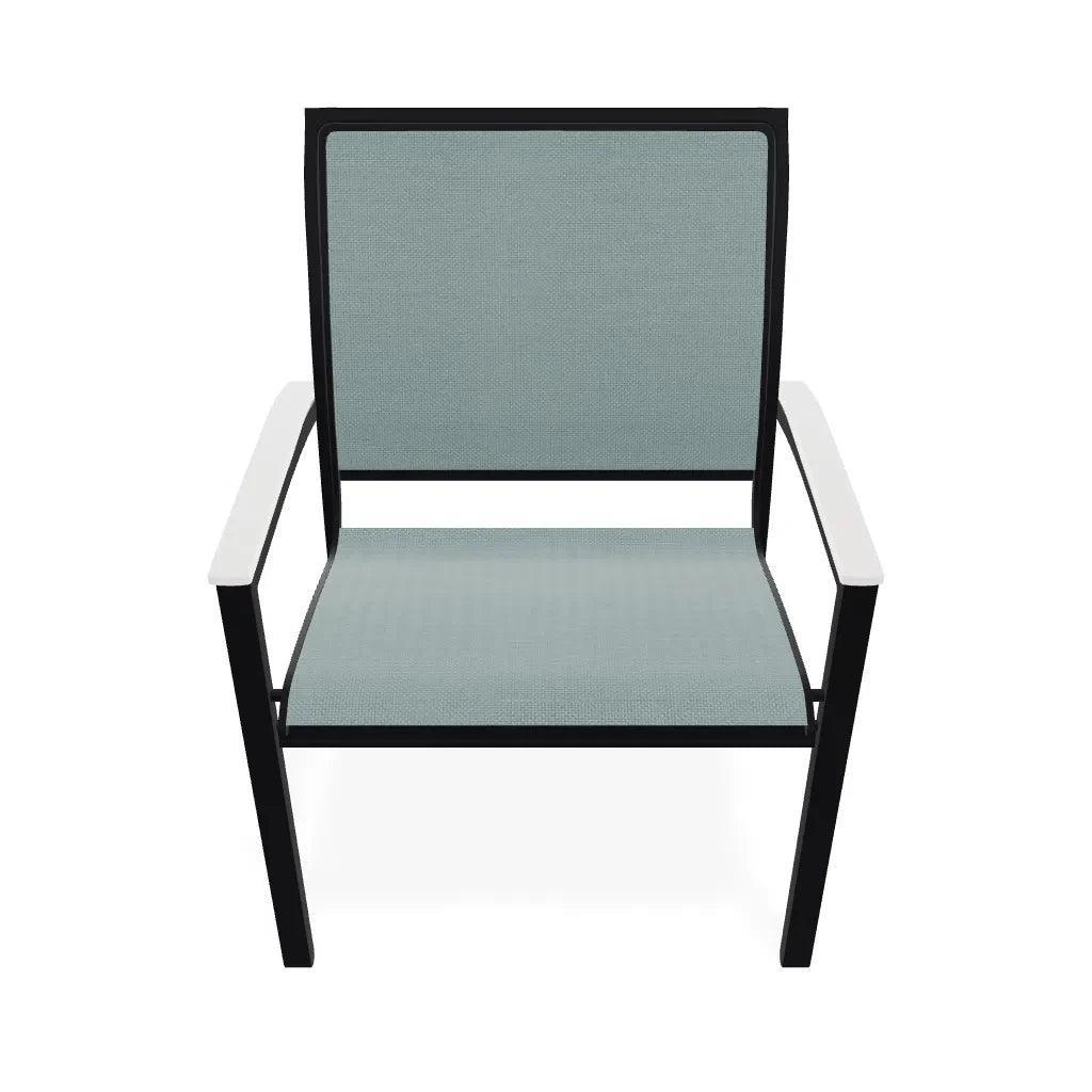 Bazza Dining Height Stacking Cafe Chair MGP Arm Accents-Outdoor Accent Chairs-Telescope-LOOMLAN