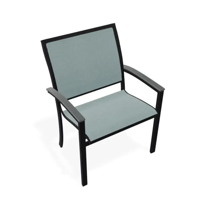 Bazza Dining Height Stacking Cafe Chair MGP Arm Accents-Outdoor Accent Chairs-Telescope-LOOMLAN