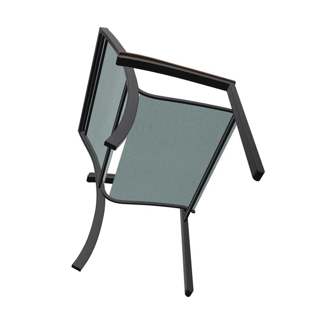 Bazza Dining Height Stacking Cafe Chair MGP Arm Accents-Outdoor Accent Chairs-Telescope-LOOMLAN