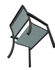 Bazza Dining Height Stacking Cafe Chair MGP Arm Accents-Outdoor Accent Chairs-Telescope-LOOMLAN