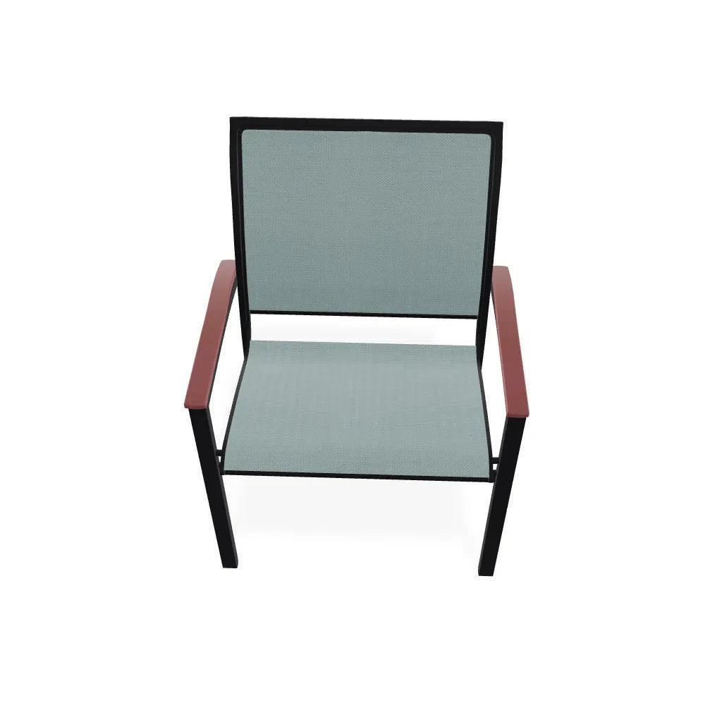 Bazza Dining Height Stacking Cafe Chair MGP Arm Accents-Outdoor Accent Chairs-Telescope-LOOMLAN