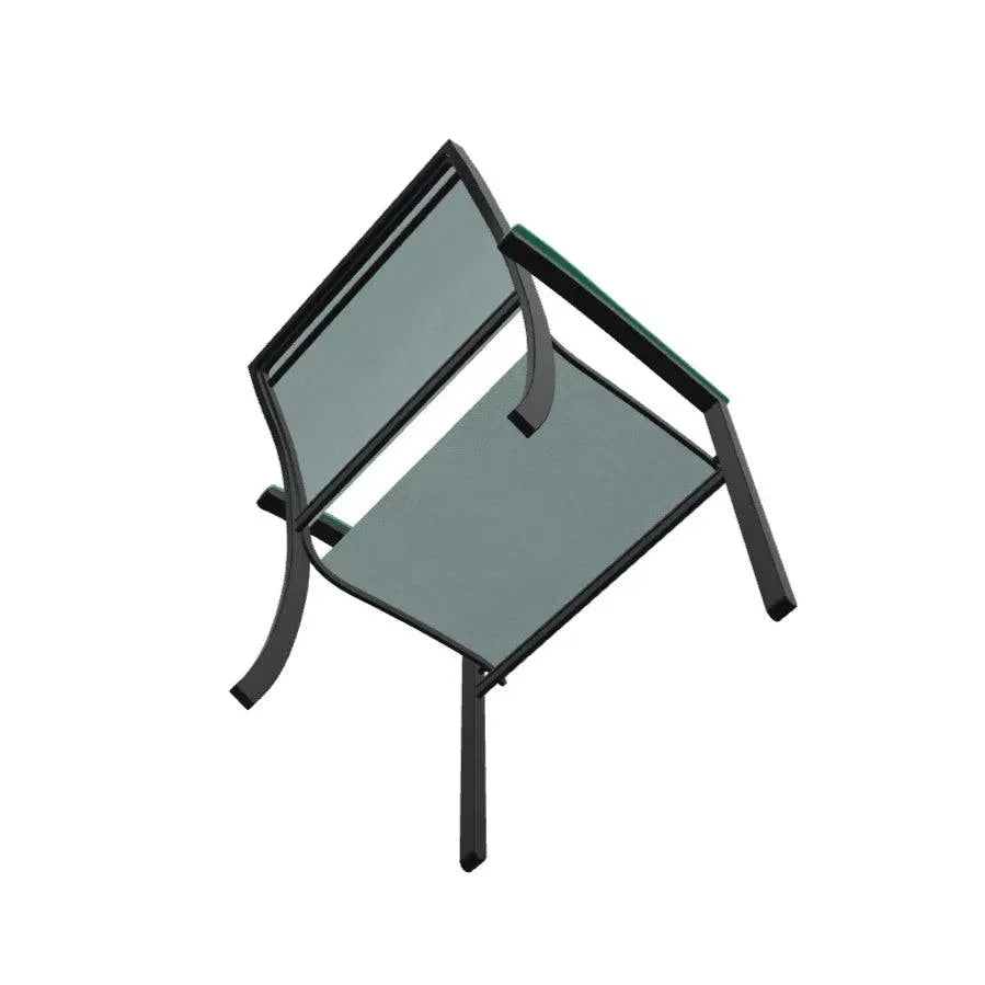 Bazza Dining Height Stacking Cafe Chair MGP Arm Accents-Outdoor Accent Chairs-Telescope-LOOMLAN