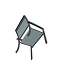Bazza Dining Height Stacking Cafe Chair MGP Arm Accents-Outdoor Accent Chairs-Telescope-LOOMLAN