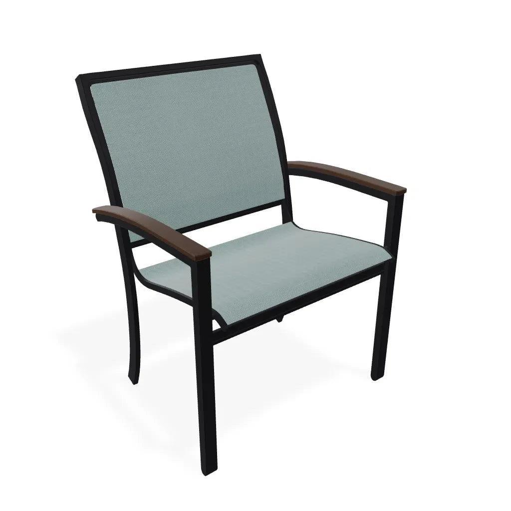 Bazza Dining Height Stacking Cafe Chair MGP Arm Accents-Outdoor Accent Chairs-Telescope-LOOMLAN