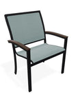 Bazza Dining Height Stacking Cafe Chair MGP Arm Accents-Outdoor Accent Chairs-Telescope-LOOMLAN