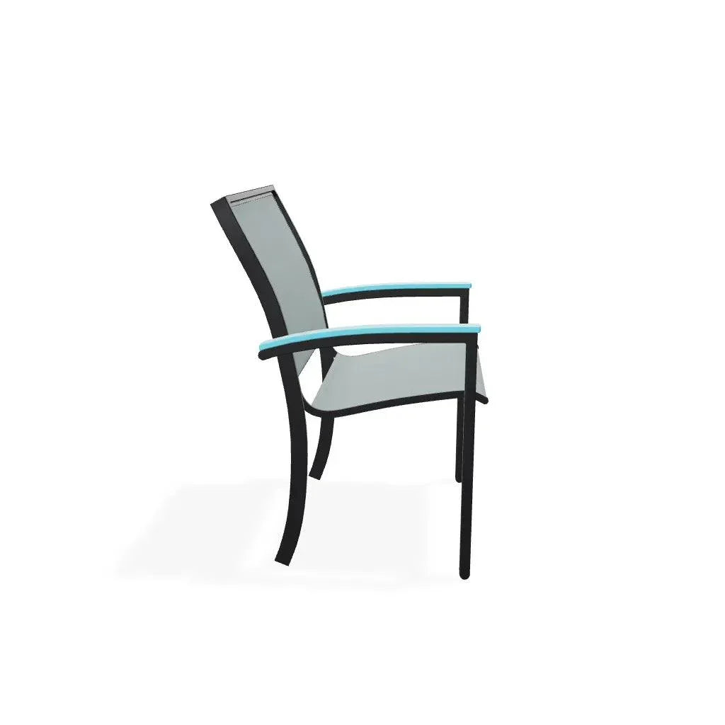 Bazza Dining Height Stacking Cafe Chair MGP Arm Accents-Outdoor Accent Chairs-Telescope-LOOMLAN