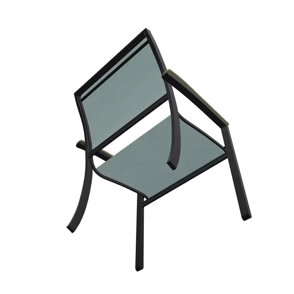 Bazza Dining Height Stacking Cafe Chair MGP Arm Accents-Outdoor Accent Chairs-Telescope-LOOMLAN