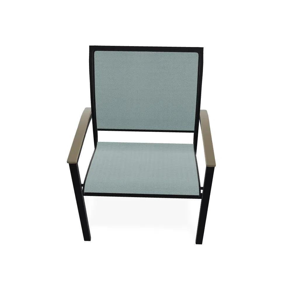 Bazza Dining Height Stacking Cafe Chair MGP Arm Accents-Outdoor Accent Chairs-Telescope-LOOMLAN