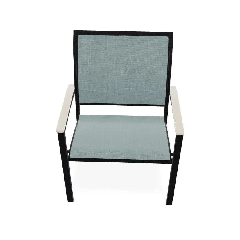 Bazza Dining Height Stacking Cafe Chair MGP Arm Accents-Outdoor Accent Chairs-Telescope-LOOMLAN
