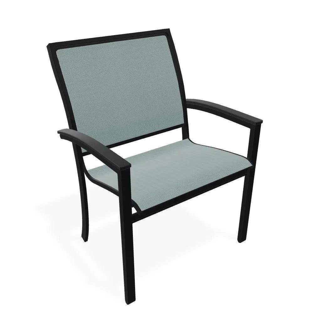 Bazza Dining Height Stacking Cafe Chair MGP Arm Accents-Outdoor Accent Chairs-Telescope-LOOMLAN