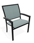 Bazza Dining Height Stacking Cafe Chair MGP Arm Accents-Outdoor Accent Chairs-Telescope-LOOMLAN