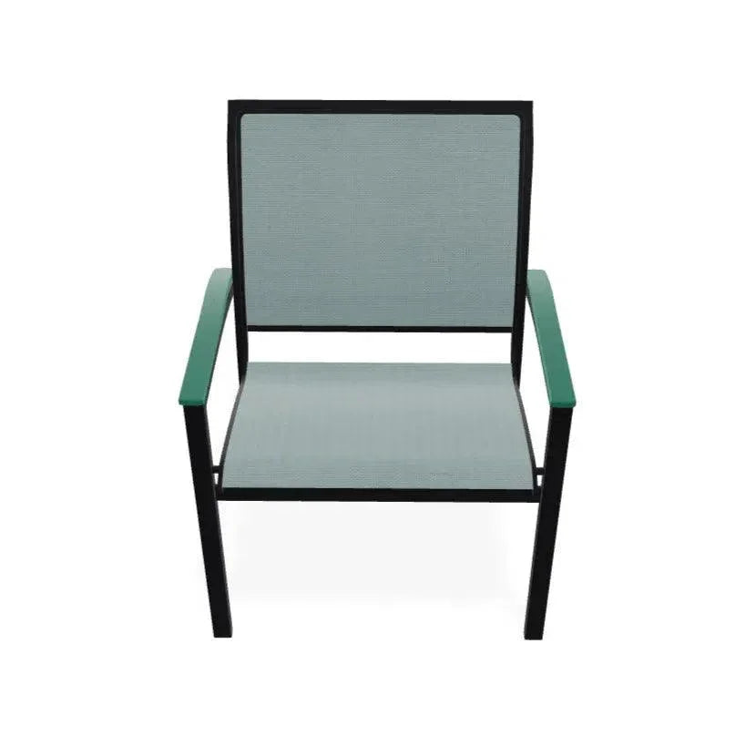 Bazza Dining Height Stacking Cafe Chair MGP Arm Accents-Outdoor Accent Chairs-Telescope-LOOMLAN